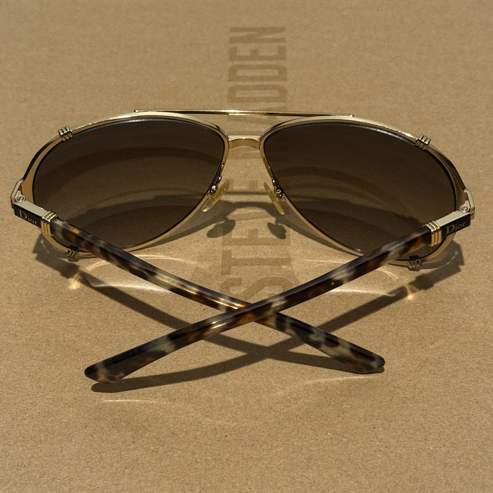 Dior Women's Sunglasses - Black and Gold - Picture 2 of 3
